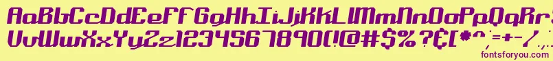 nominal Font – Purple Fonts on Yellow Background