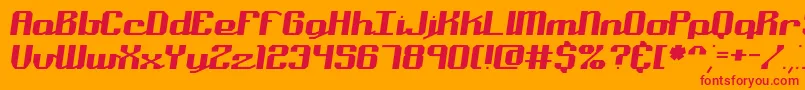 nominal-Schriftart – Rote Schriften auf orangefarbenem Hintergrund