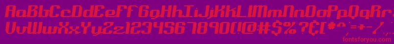 nominal Font – Red Fonts on Purple Background