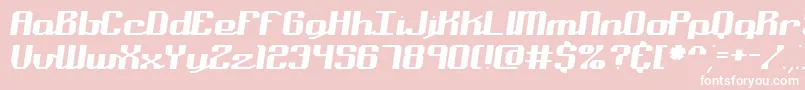 nominal Font – White Fonts on Pink Background