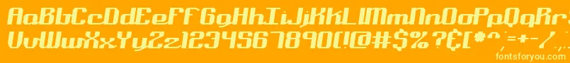 nominal Font – Yellow Fonts on Orange Background