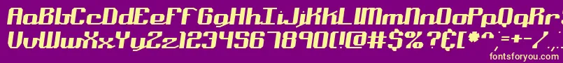 nominal Font – Yellow Fonts on Purple Background