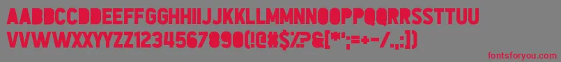 None Away from the Moon Font – Red Fonts on Gray Background