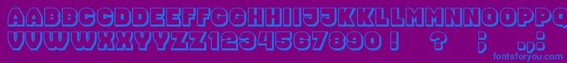 Nonsense Font – Blue Fonts on Purple Background