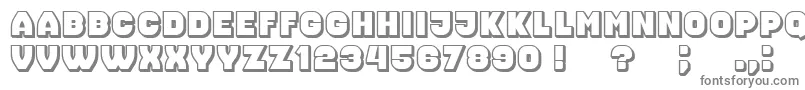 フォントNonsense – 白い背景に灰色の文字