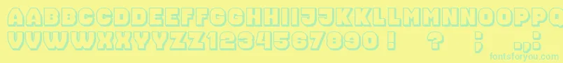 Nonsense Font – Green Fonts on Yellow Background