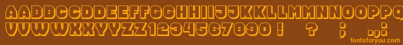 Czcionka Nonsense – pomarańczowe czcionki na brązowym tle