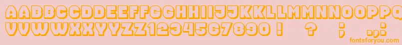 Nonsense Font – Orange Fonts on Pink Background