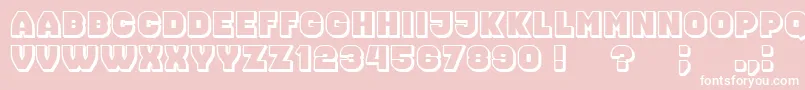 Nonsense Font – White Fonts on Pink Background