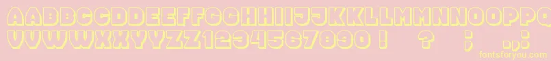 Nonsense Font – Yellow Fonts on Pink Background