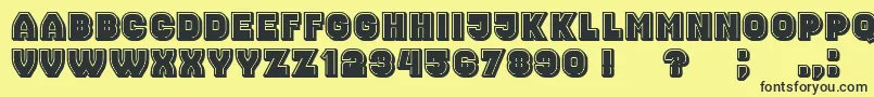 NonsenseFilled Font – Black Fonts on Yellow Background