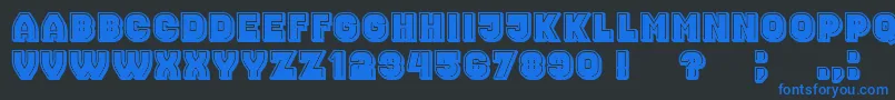 NonsenseFilled Font – Blue Fonts on Black Background