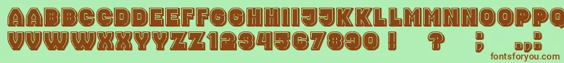 NonsenseFilled Font – Brown Fonts on Green Background