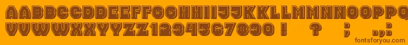 NonsenseFilled Font – Brown Fonts on Orange Background