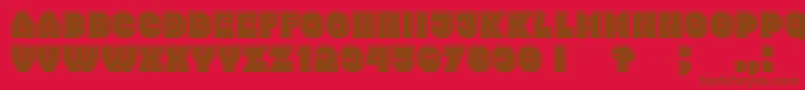 Шрифт NonsenseFilled – коричневые шрифты на красном фоне