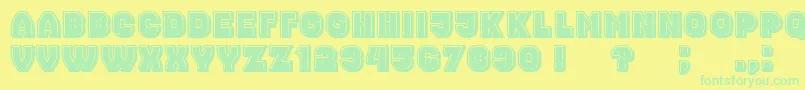 NonsenseFilled Font – Green Fonts on Yellow Background