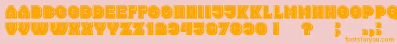 NonsenseFilled-Schriftart – Orangefarbene Schriften auf rosa Hintergrund