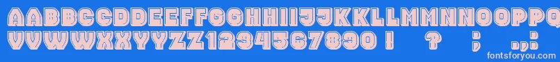 NonsenseFilled Font – Pink Fonts on Blue Background