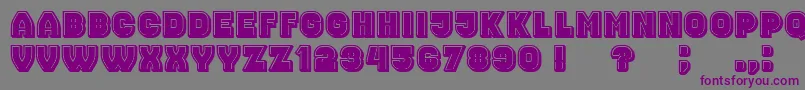 Fonte NonsenseFilled – fontes roxas em um fundo cinza