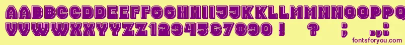 NonsenseFilled Font – Purple Fonts on Yellow Background