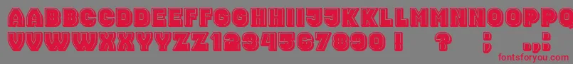 NonsenseFilled Font – Red Fonts on Gray Background