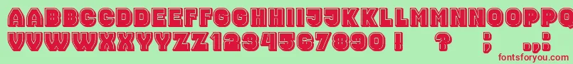 NonsenseFilled Font – Red Fonts on Green Background