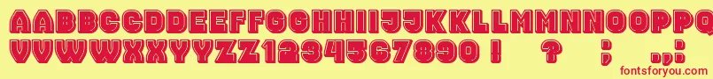 NonsenseFilled Font – Red Fonts on Yellow Background