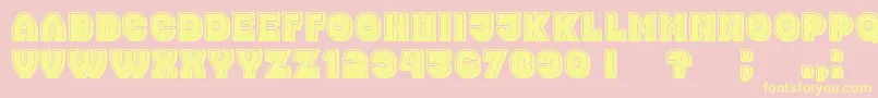 Police NonsenseFilled – polices jaunes sur fond rose