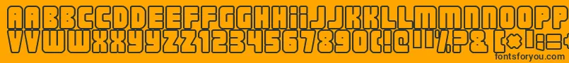 fuente NONSTOP – Fuentes Negras Sobre Fondo Naranja