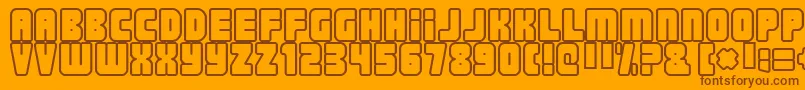 Czcionka NONSTOP – brązowe czcionki na pomarańczowym tle