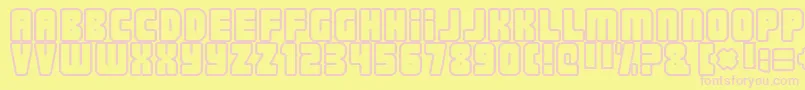 Czcionka NONSTOP – różowe czcionki na żółtym tle