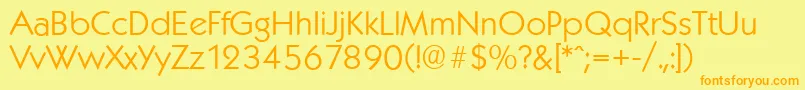 Шрифт KoblenzserialLightRegular – оранжевые шрифты на жёлтом фоне