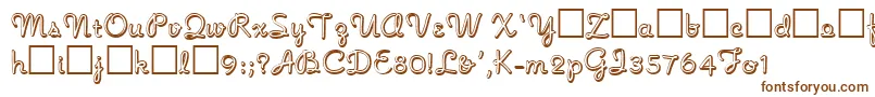 nooshade-Schriftart – Braune Schriften