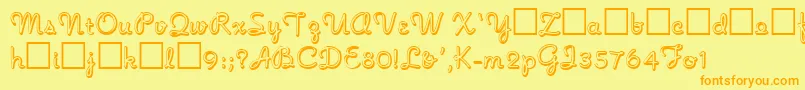 nooshade Font – Orange Fonts on Yellow Background