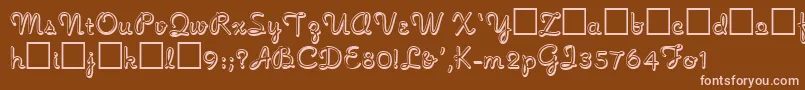 nooshade Font – Pink Fonts on Brown Background
