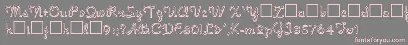 nooshade Font – Pink Fonts on Gray Background
