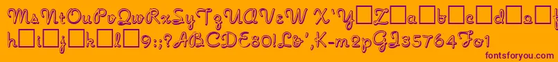 nooshade Font – Purple Fonts on Orange Background