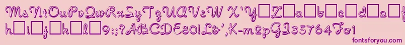 nooshade Font – Purple Fonts on Pink Background