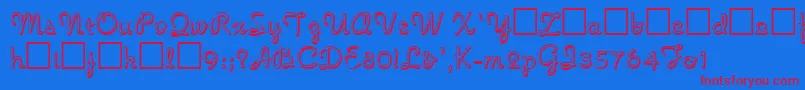 nooshade Font – Red Fonts on Blue Background