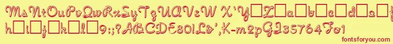 nooshade Font – Red Fonts on Yellow Background