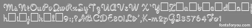 フォントnooshade – 灰色の背景に白い文字