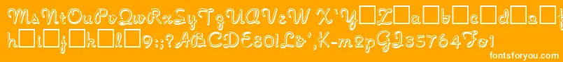 nooshade Font – White Fonts on Orange Background