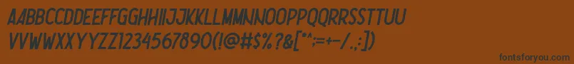 Nootdorp Italic Demo Font – Black Fonts on Brown Background