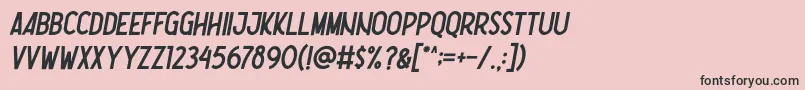 Шрифт Nootdorp Italic Demo – чёрные шрифты на розовом фоне