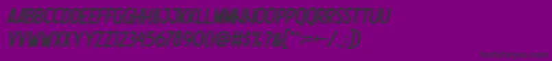 Nootdorp Italic Demo-Schriftart – Schwarze Schriften auf violettem Hintergrund