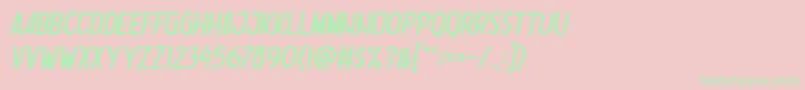 Nootdorp Italic Demo Font – Green Fonts on Pink Background