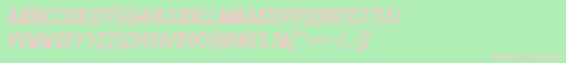 Шрифт Nootdorp Italic Demo – розовые шрифты на зелёном фоне