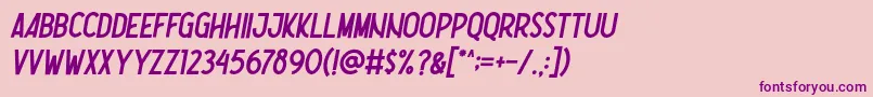Nootdorp Italic Demo-Schriftart – Violette Schriften auf rosa Hintergrund