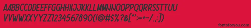 Nootdorp Italic Demo Font – Black Fonts on Red Background