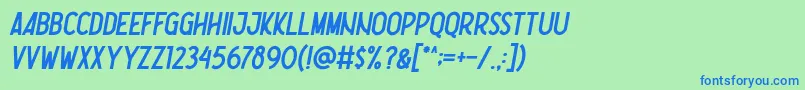 fuente Nootdorp Italic Demo – Fuentes Azules Sobre Fondo Verde